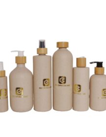 Environmentally Recyclable 30ml 100ml 250ml 300ml 500ml  Biodegradable Wheat Straw Spray Bottle Plastic Lotion Pump