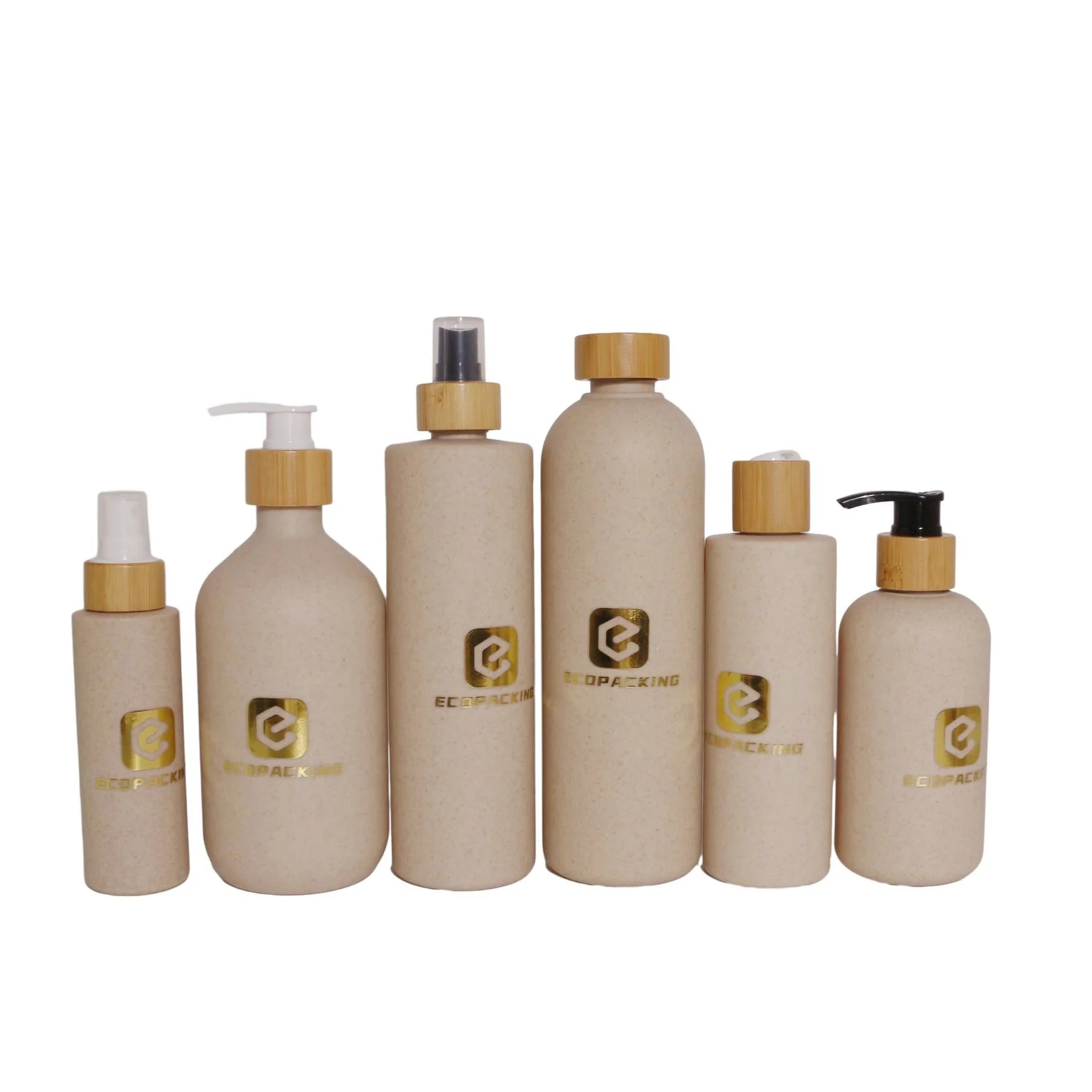 Environmentally Recyclable 30ml 100ml 250ml 300ml 500ml Biodegradable Wheat Straw Spray Bottle Plastic Lotion Pump