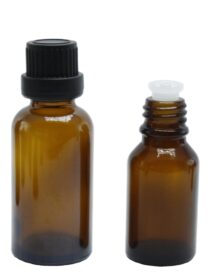 5ml 10ml 20ml 30ml 50ml 100ml amber essential oil glass bottles with orifice reducer euro dropper and tamper evident cap