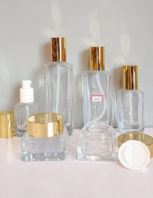 Skin Care Glass Bottle Packaging Set 50ml Cream Jar 1oz 30ml 100ml 120ml 4oz Glass Serum Bottle Lotion Pump Bottle