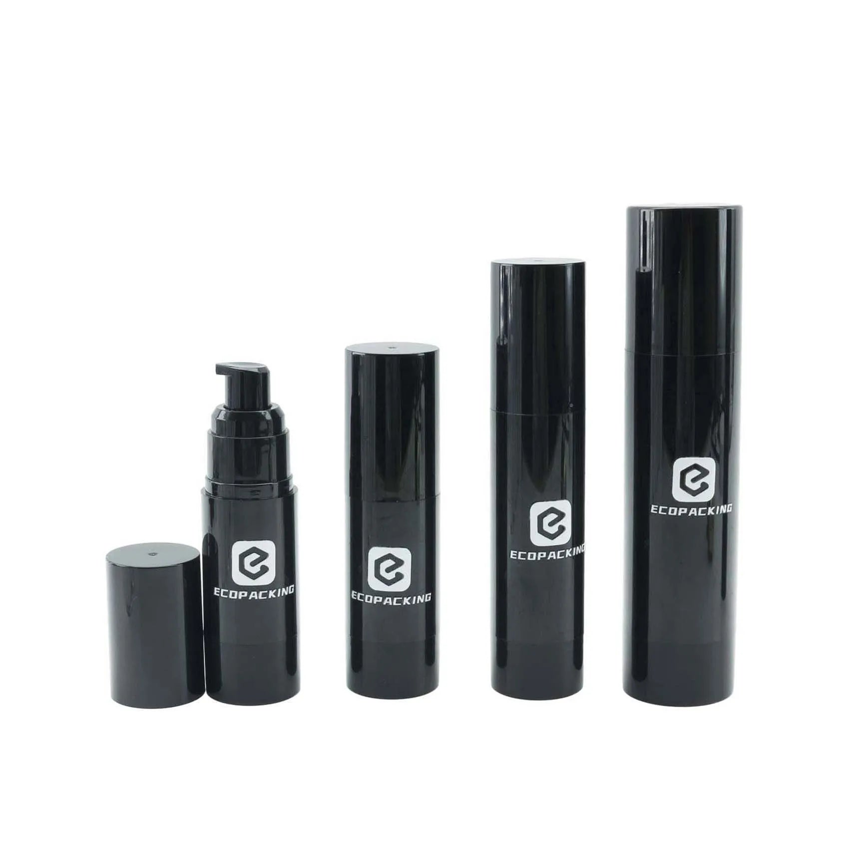 Luxury 15ml 30ml 50ml Black Airless Pump Bottle Customized Face Serum Skin Care Packaging - 图片 6