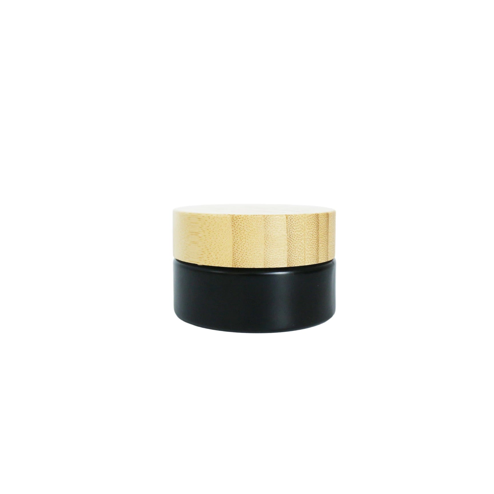 Matte Black Luxury Cosmetic Glass Cream Candle Jar with Bamboo Lid for Lip Balm Body Scrub Packaging 15ml 30ml 50ml - 图片 2