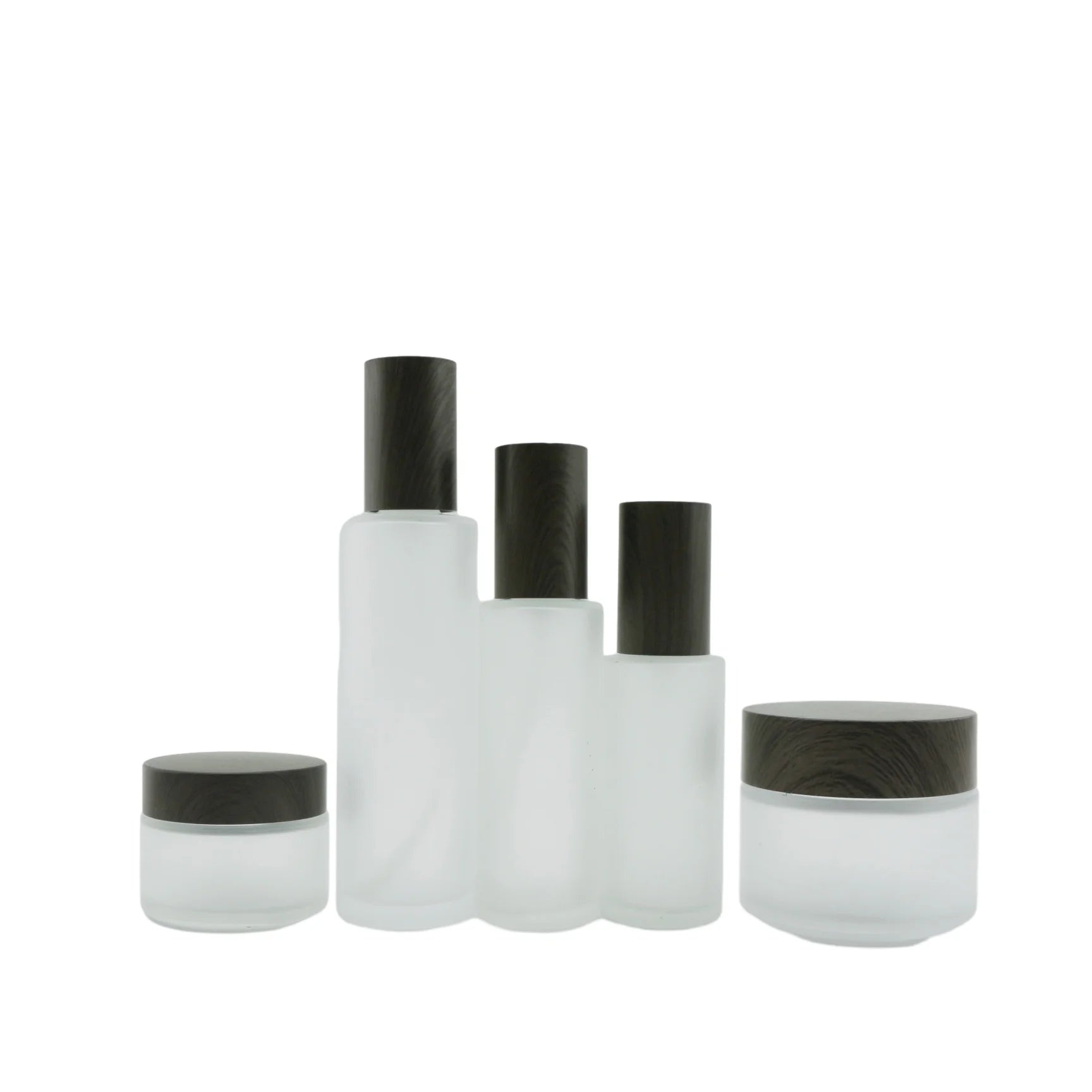 Luxury 20 30 40 50 60 80 100 120 150 ml Cosmetic Skincare Set Packaging Frosted Glass Spray Pump Face Serum Body Lotion Bottle - 图片 3