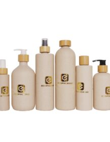 Free Samples Eco- Friendly Screen Printing Biodegradable Straw Wheat Luxury Toner Cream Lotion Shampoo Bottles