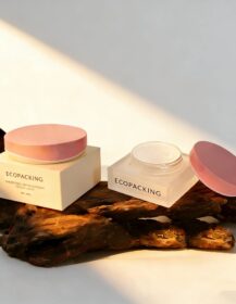 200g 100g Matte Finish Glass square Shape Cosmetic Cream Jars Face Cream Cosmetic Packaging