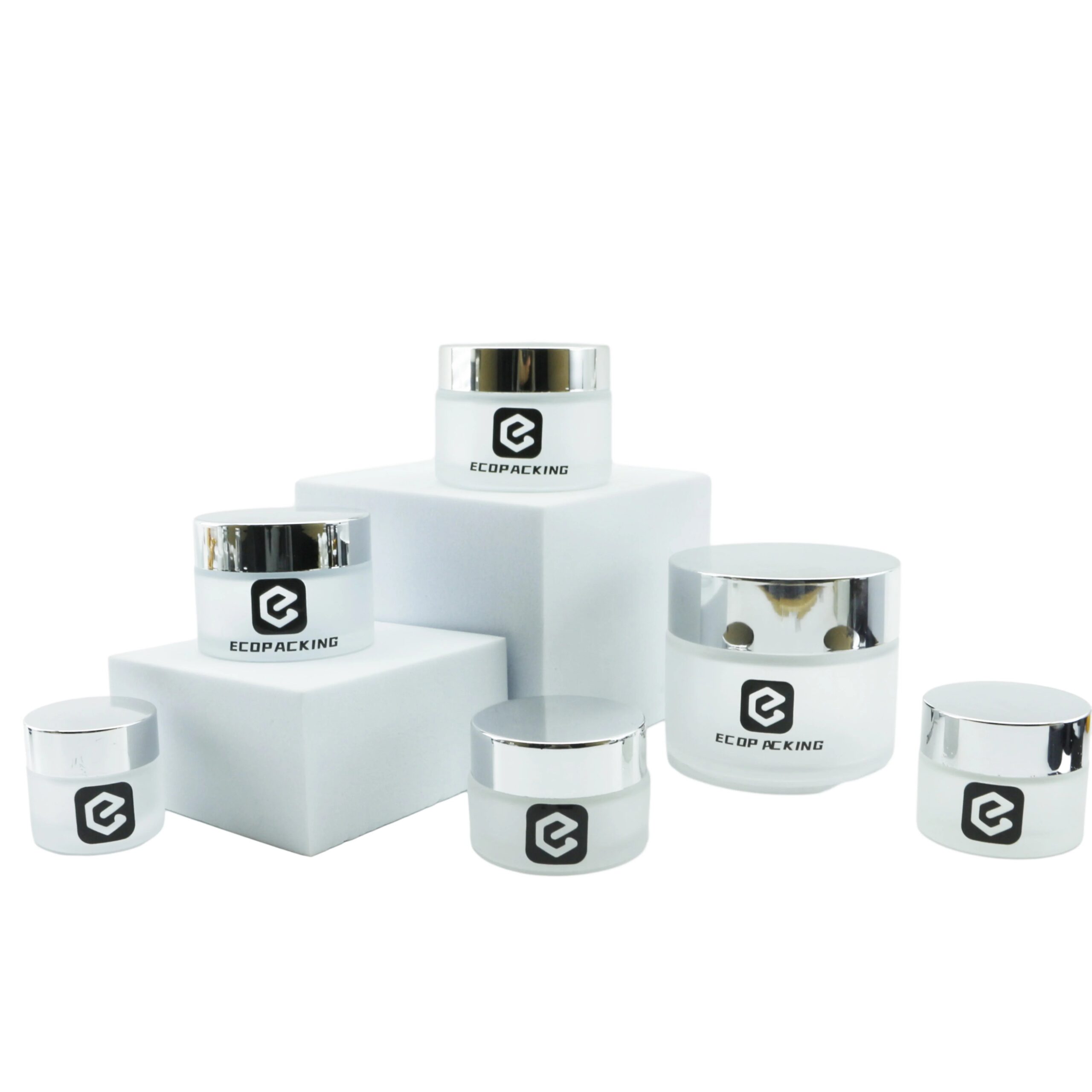 5g 10g 15g 20g 50g 100g Empty Round Matte Face Cream Frosted Lip Balm Container Cosmetic Glass Jar With Lid