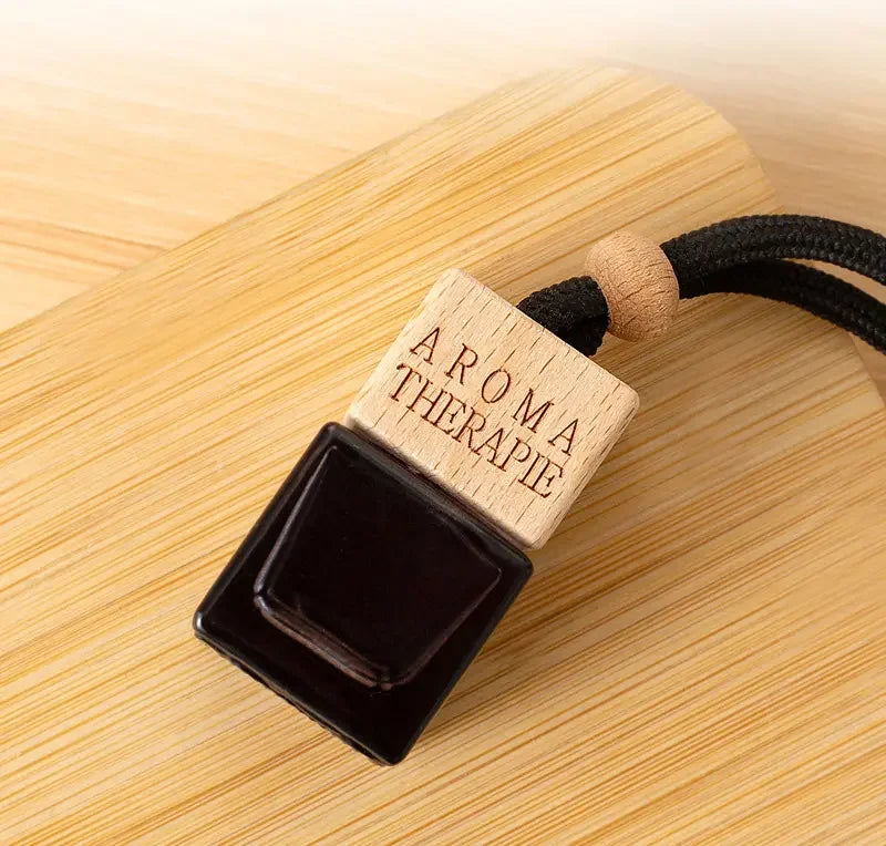 Empty 8ml Car Perfume Diffuser Glass Bottle Essential Oil Hanging Car Fragrance Bottle Container With Bambooi Lid - 图片 3