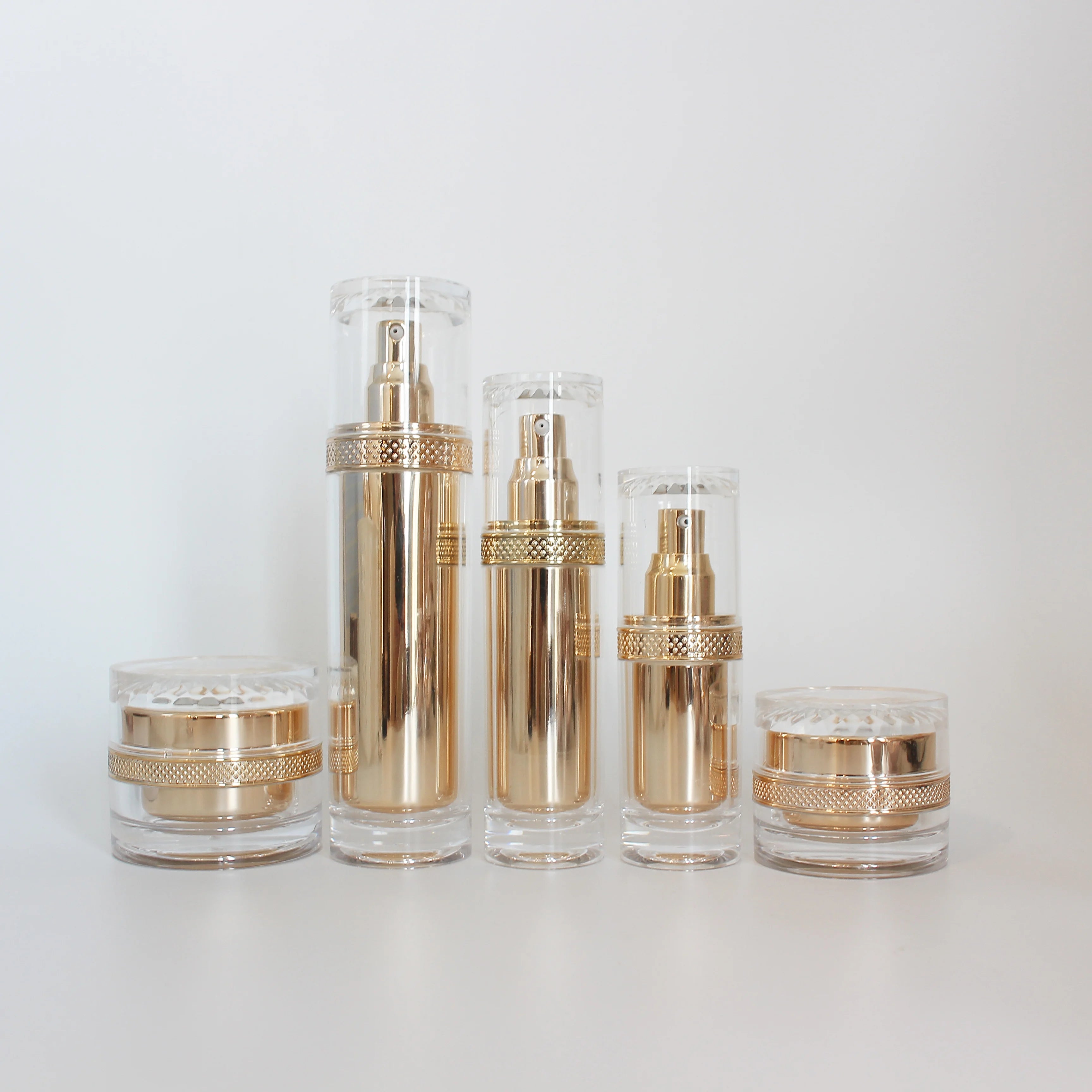 Custom High-End 30ml 50ml 100ml Acrylic Cosmetic Bottle Luxury Empty Jar for Skin Care Lotion Cream Eye Cream False Eyelashes - 图片 3