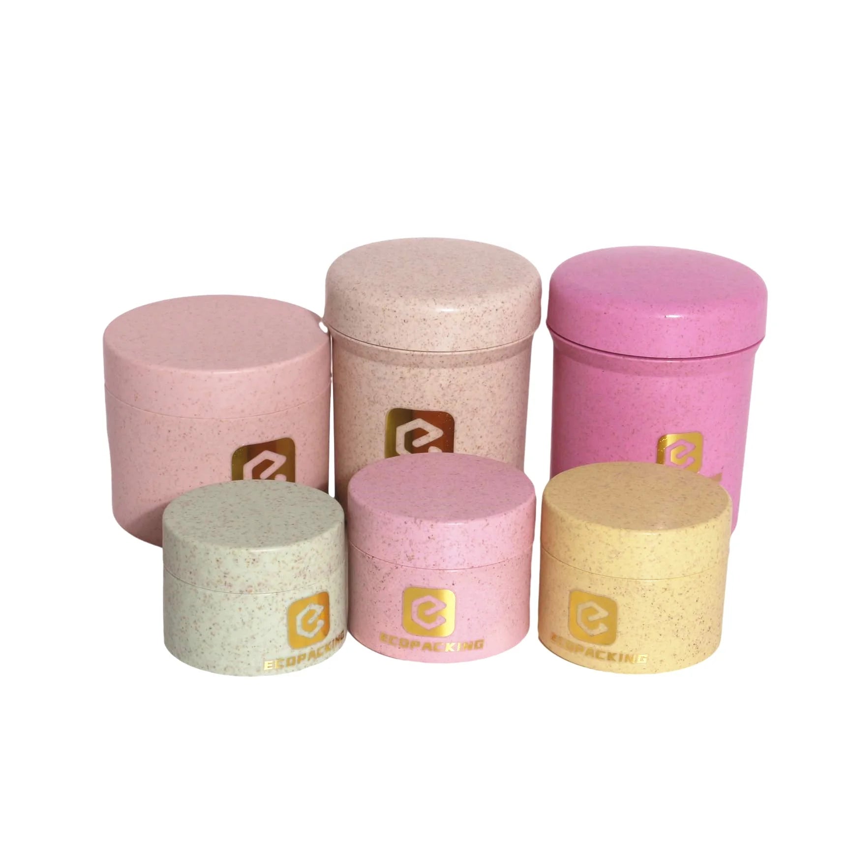 15g 30g 50g 100g 250g Eco Friendly Biodegradable Jars Empty Wheat Straw Jar for Food