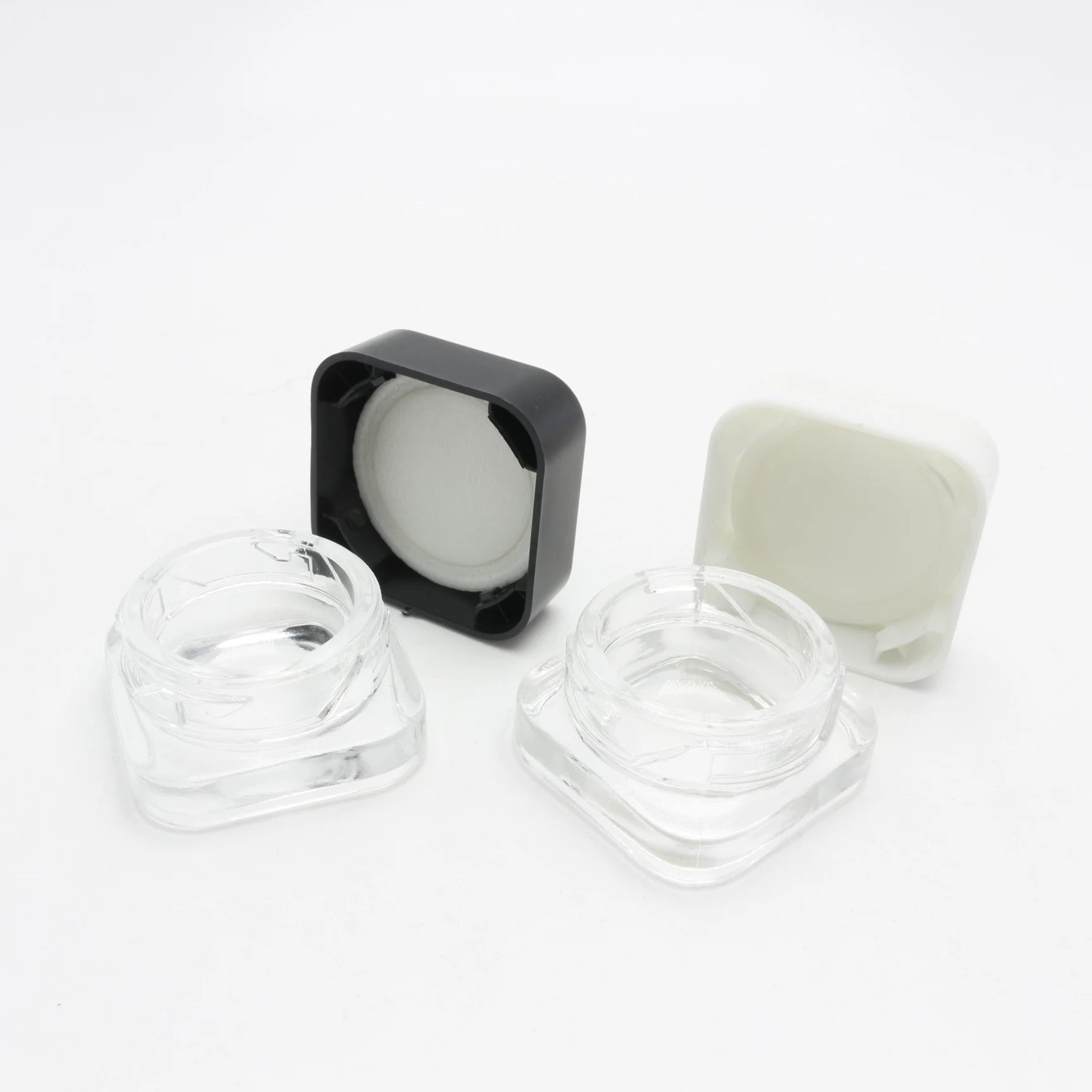 Luxury 3ml 5ml 7ml 9ml Gram Mini Jar Smell Proof Container clear Thick Wall Childproof Small Glass Jar - 图片 6