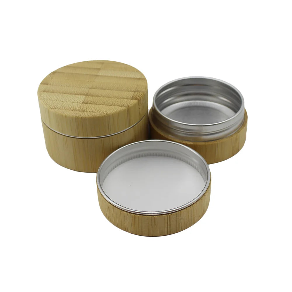 Round Empty Cream Jar 5ml 10ml 15ml 30ml 50ml 100ml 150ml 200ml Cosmetic Packaging Bamboo Jar Metal Tin Can Aluminum Jar - 图片 5