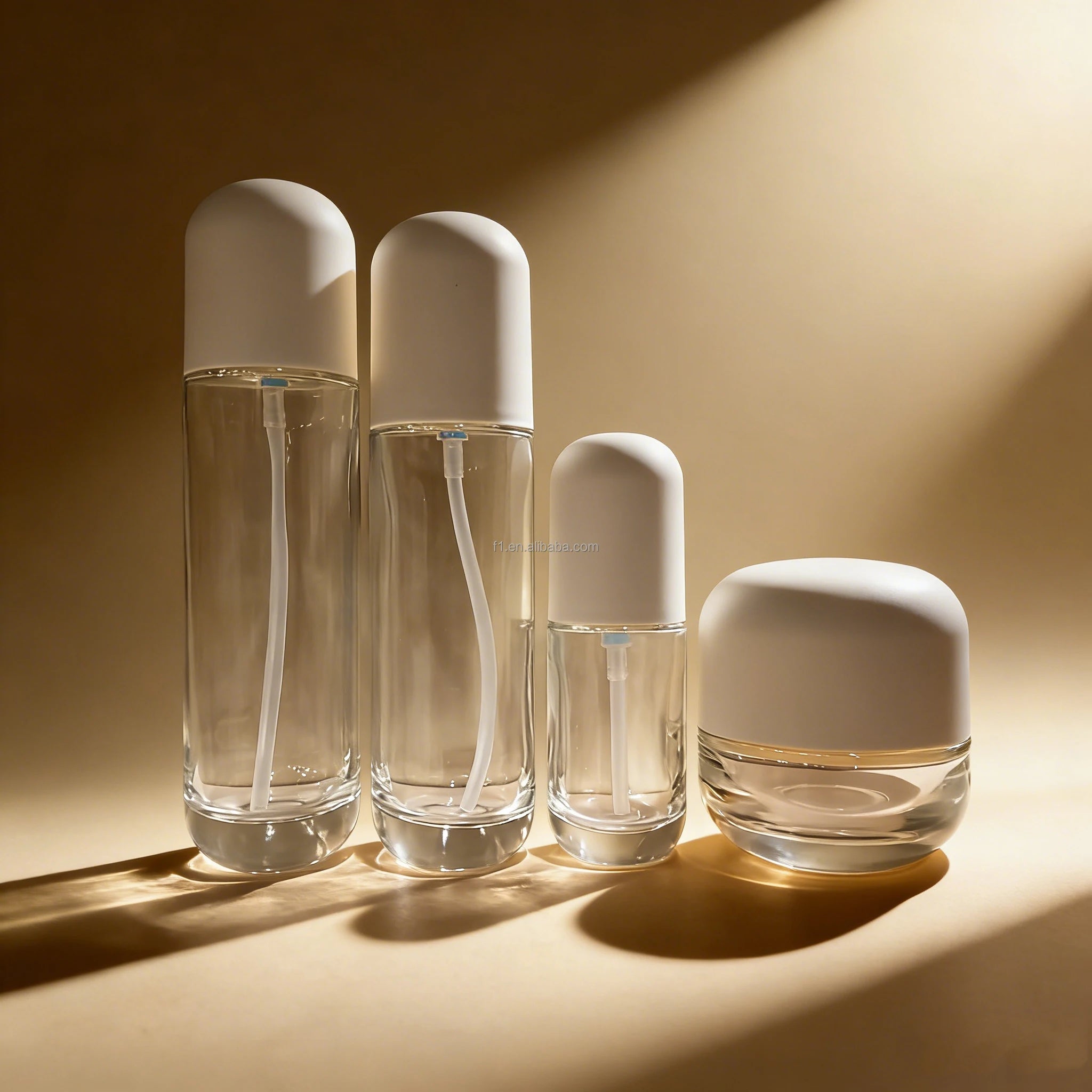 50ml 100ml 120ml Cosmetic Facial Oil Glass Bottle 30g 50g 100g Cream Jars with Airtight Lids Custom Logo Acceptable - 图片 7