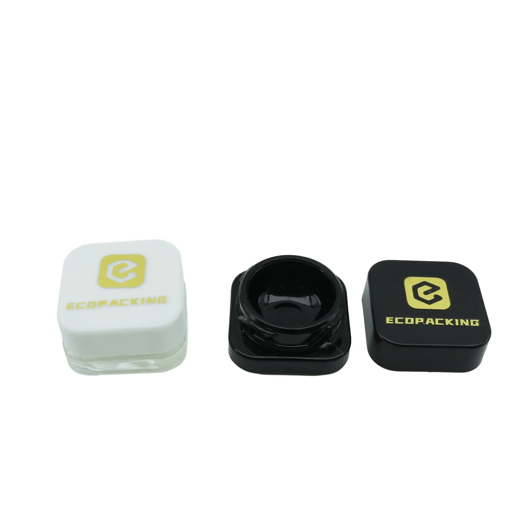 Wholesale 3ml 5ml 7ml 9ml Glass Black White Concentrate Jars With Childproof Lid - 图片 2