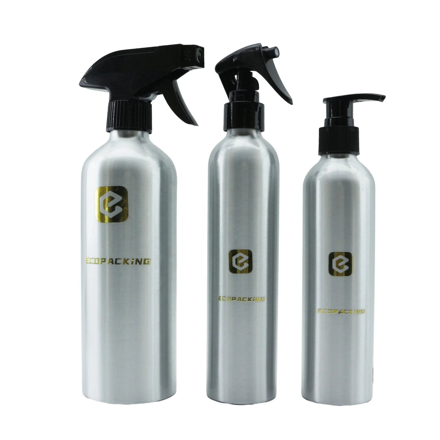 30ml 50ml 100ml Empty Essential Oil Aluminum Cosmetic Skin Care Bottle with Lotion Pump Dropper Cap for Shampoo - 图片 3