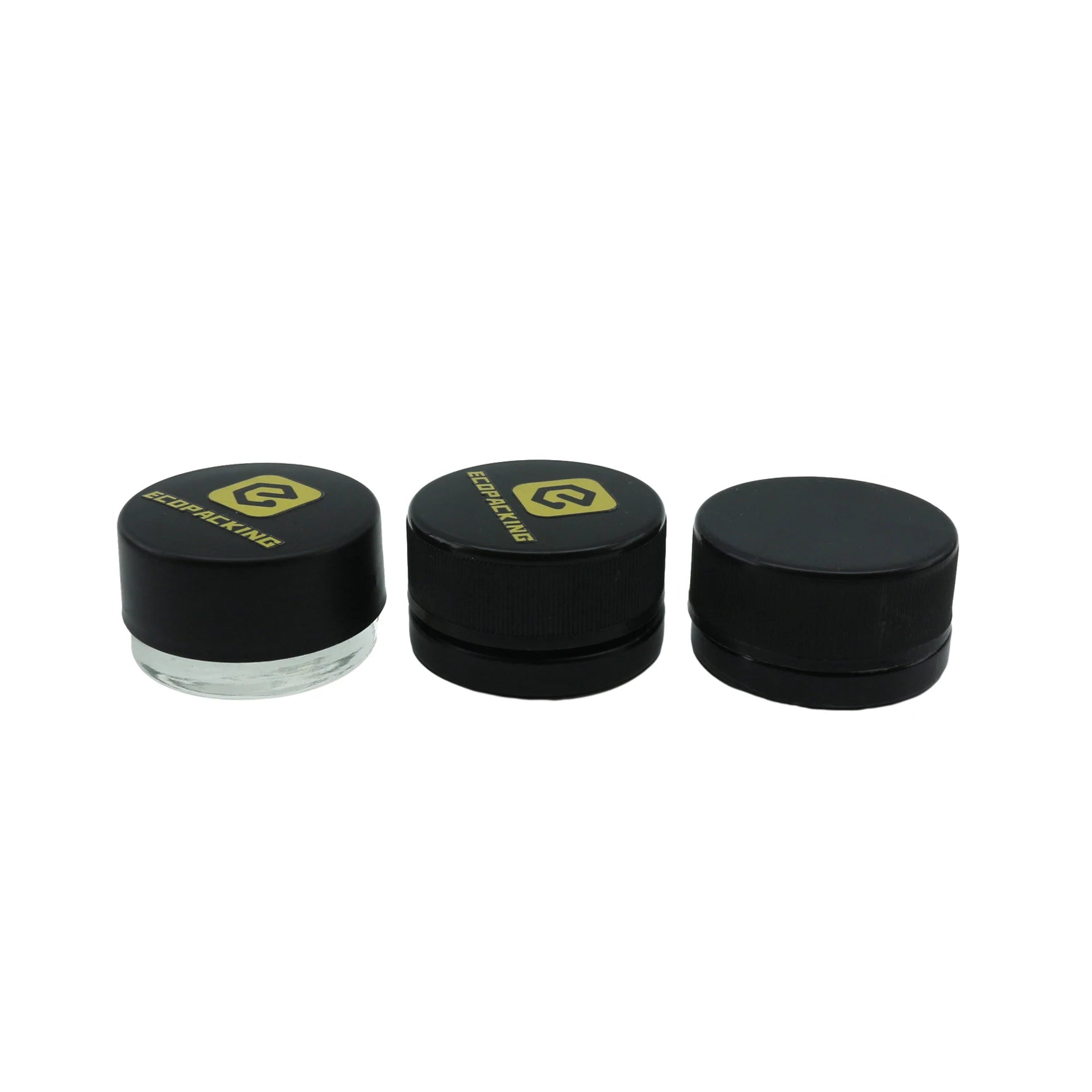 5ml Thick Black Glass Containers with Black Child Resistant Concentrate Jar with Lid for Lip Balm Cosmetics - 图片 6