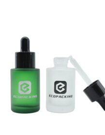Fancy Beauty 20ml 30ml 50ml 60ml Flat Shoulder Essential Oil Serum Scrub clear Glass Dropper Bottle with Pipette