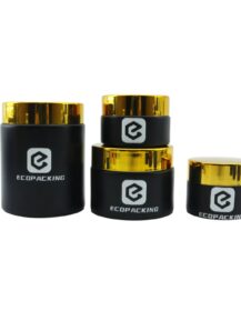 5g 10g 15g 20g 30g 50g 100g 120g 150g 200g Matte Black Glass Jar for Cosmetic Cream Packaging