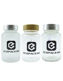 Capsule Medicine Tablet Glass Bottle with Lids 100ml 200ml 300ml 400ml 500ml Capsule Pill Vitamin Bottle with Lid