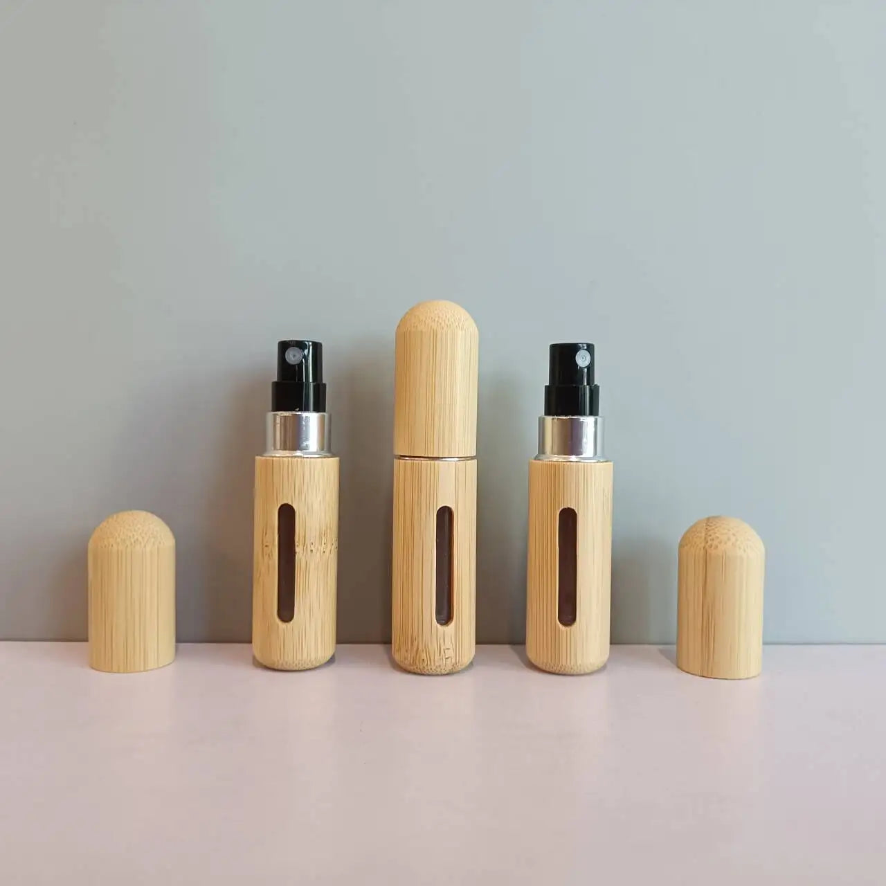 Portable Refillable Travel Sized Empty Atomizer Bamboo Spray Perfume Bottle - 图片 4