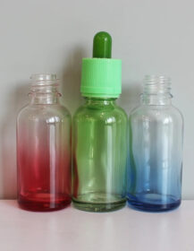 Custom Gradient Perfume Glass Bottle 5ml 10ml 15ml 20ml 30ml 50ml 100 ml Glass Essential Oil Bottle with Dropper Cap