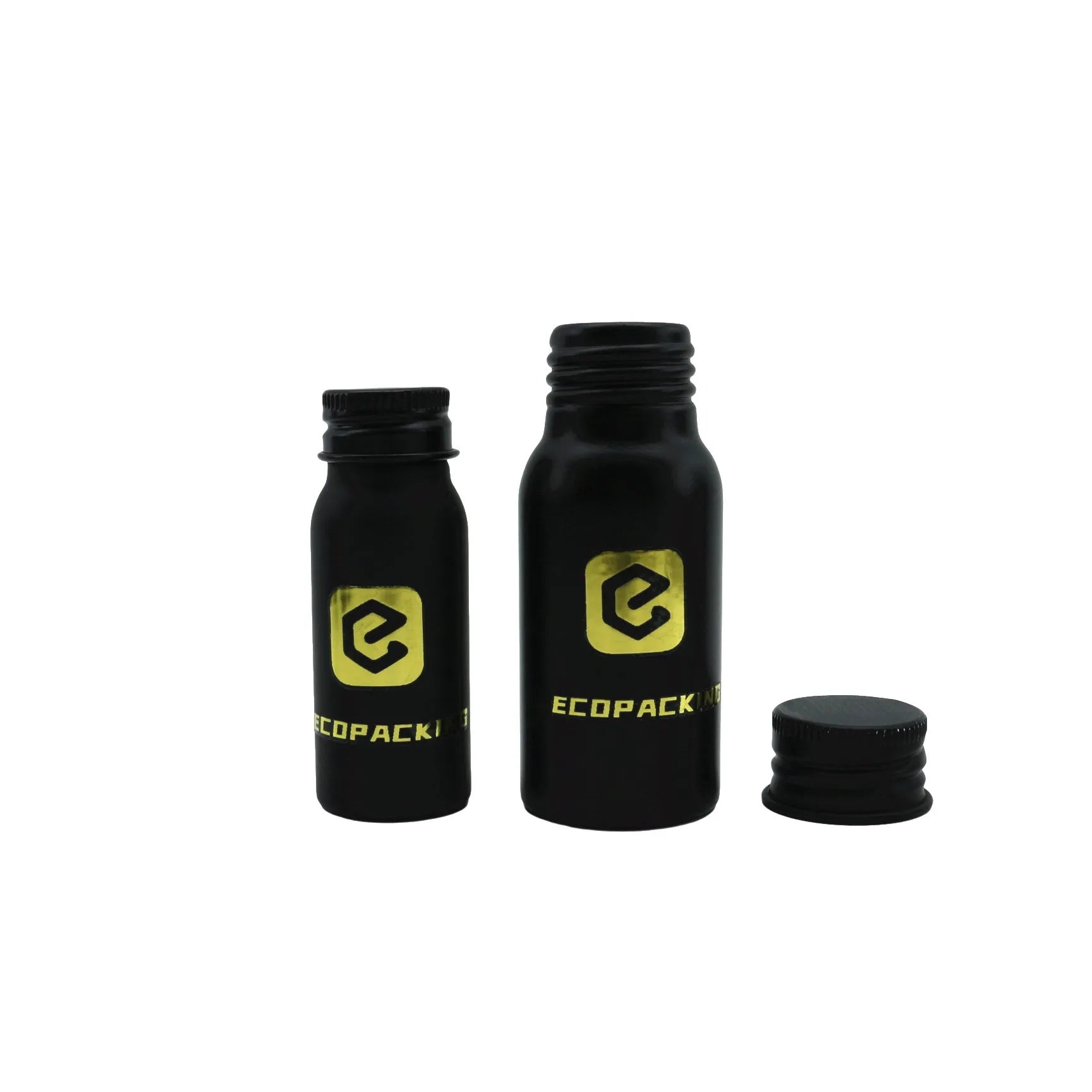 50ml 100ml 200ml 250ml Matte Black Aluminum Bottle with Screw Lid Empty Cosmetic Container - 图片 4