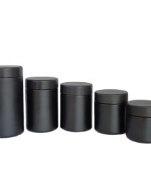 1oz 2oz 3oz 4oz 5oz Smell Proof Custom Round Empty Glass Jars with Childproof Lids for Dry Flower Packaging