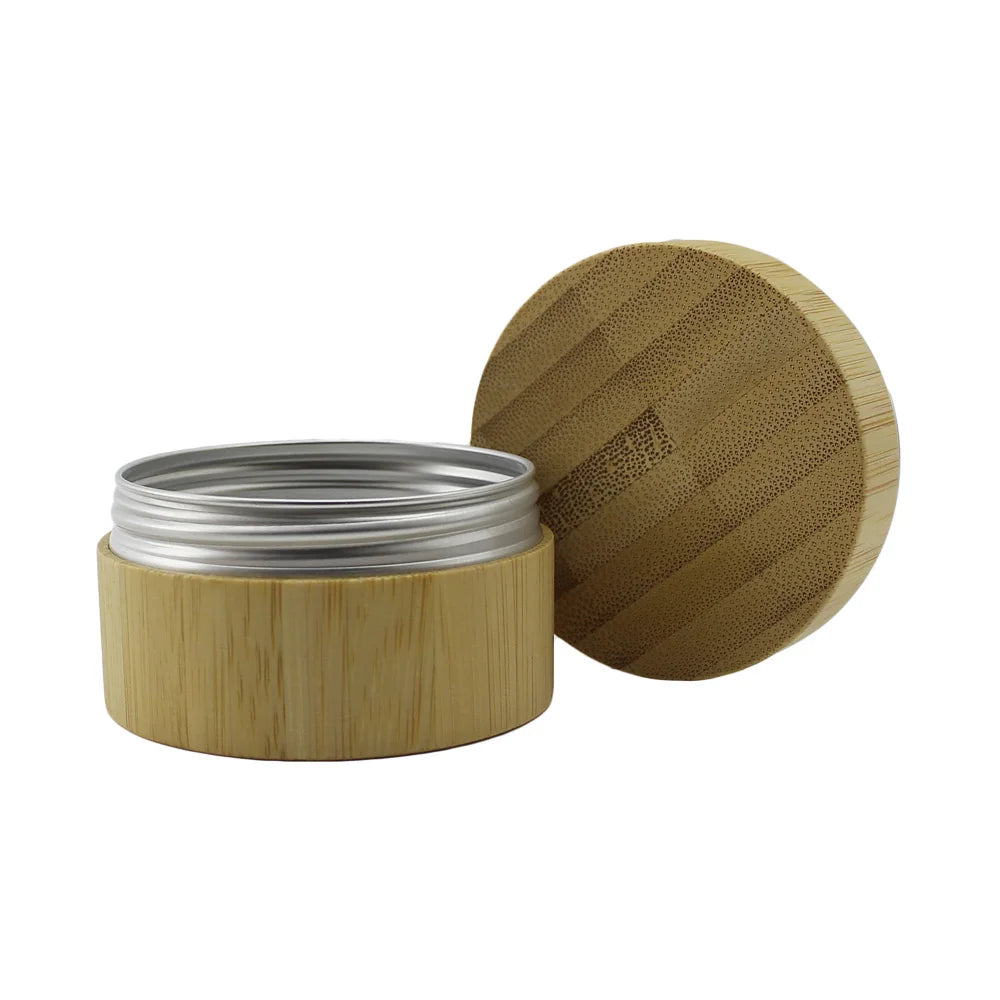 Round Empty Cream Jar 5ml 10ml 15ml 30ml 50ml 100ml 150ml 200ml Cosmetic Packaging Bamboo Jar Metal Tin Can Aluminum Jar - 图片 2