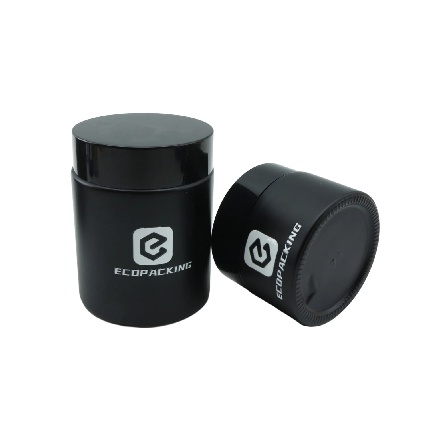 Cosmetic Packaging 5g 10g 15g 20g 30g 50g 100g Matte Black Glass Cosmetic Cream Jar - 图片 5