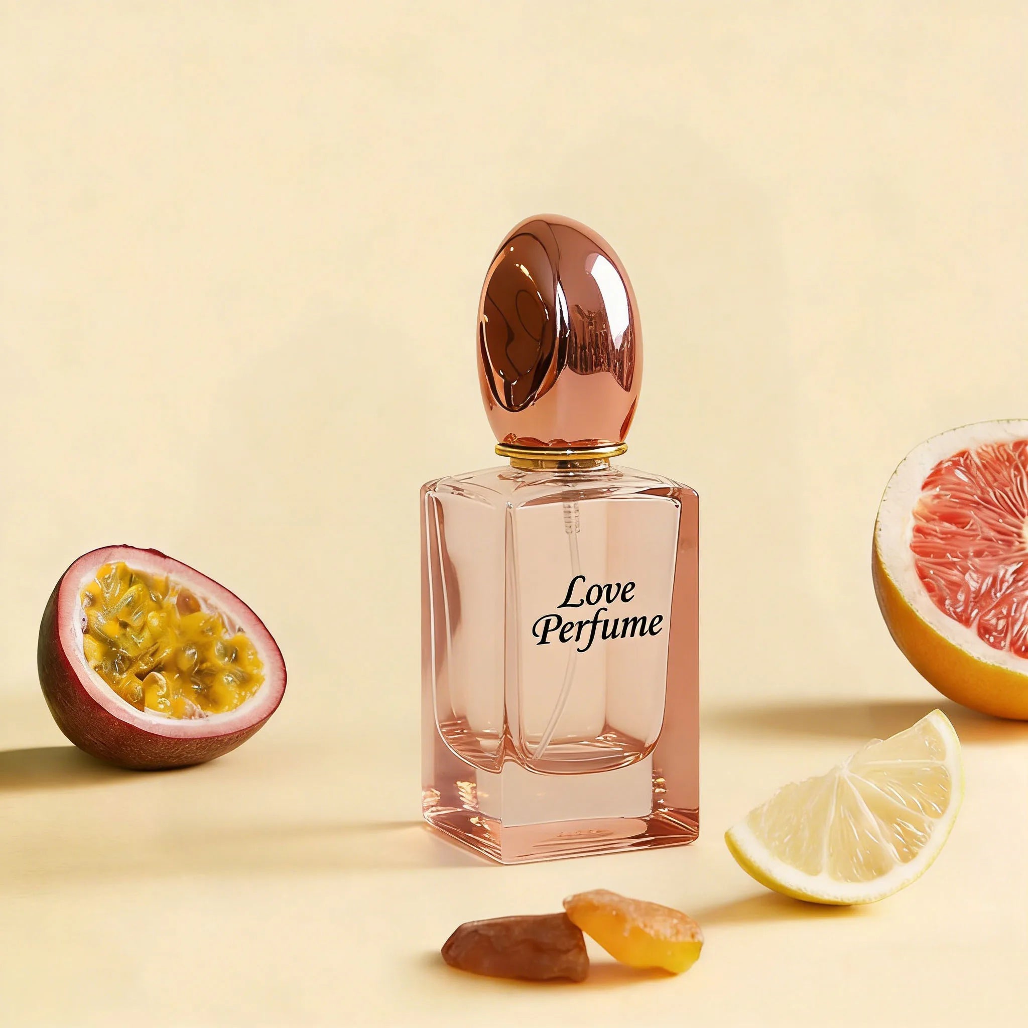 30ml 50ml Empty Pink Glass Perfume Bottles Elegant Cosmetic Packaging with Irregular Metal Cap - 图片 2