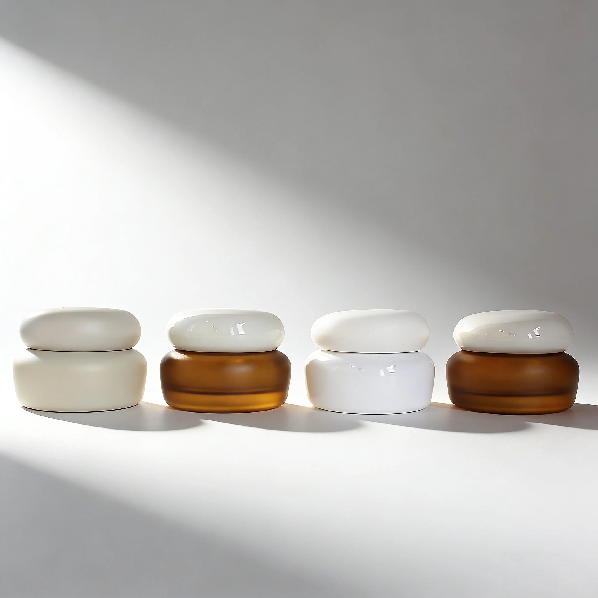 Luxury Cosmetic Skincare Moisturizing Face Cream Container 50g Glass Cream Jars Packaging N888 - 图片 3