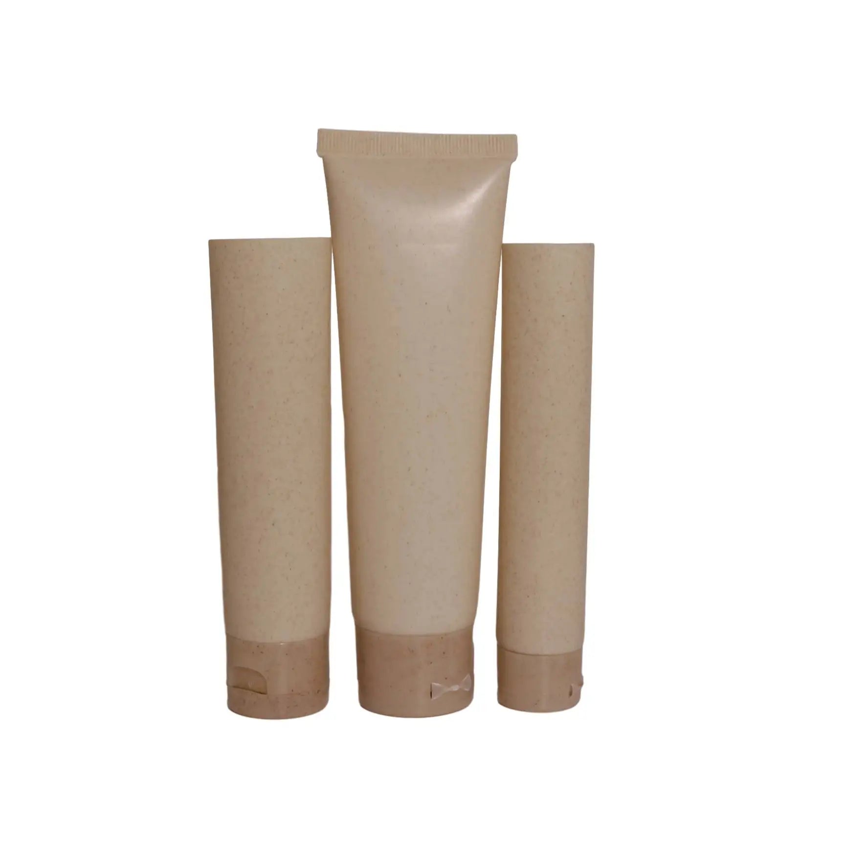 Cosmetic Biodegradable Wheat Straw Tube Packaging 120ml 4oz Empty Hand Cream Tube Plastic Cream Tube for Lotion - 图片 6