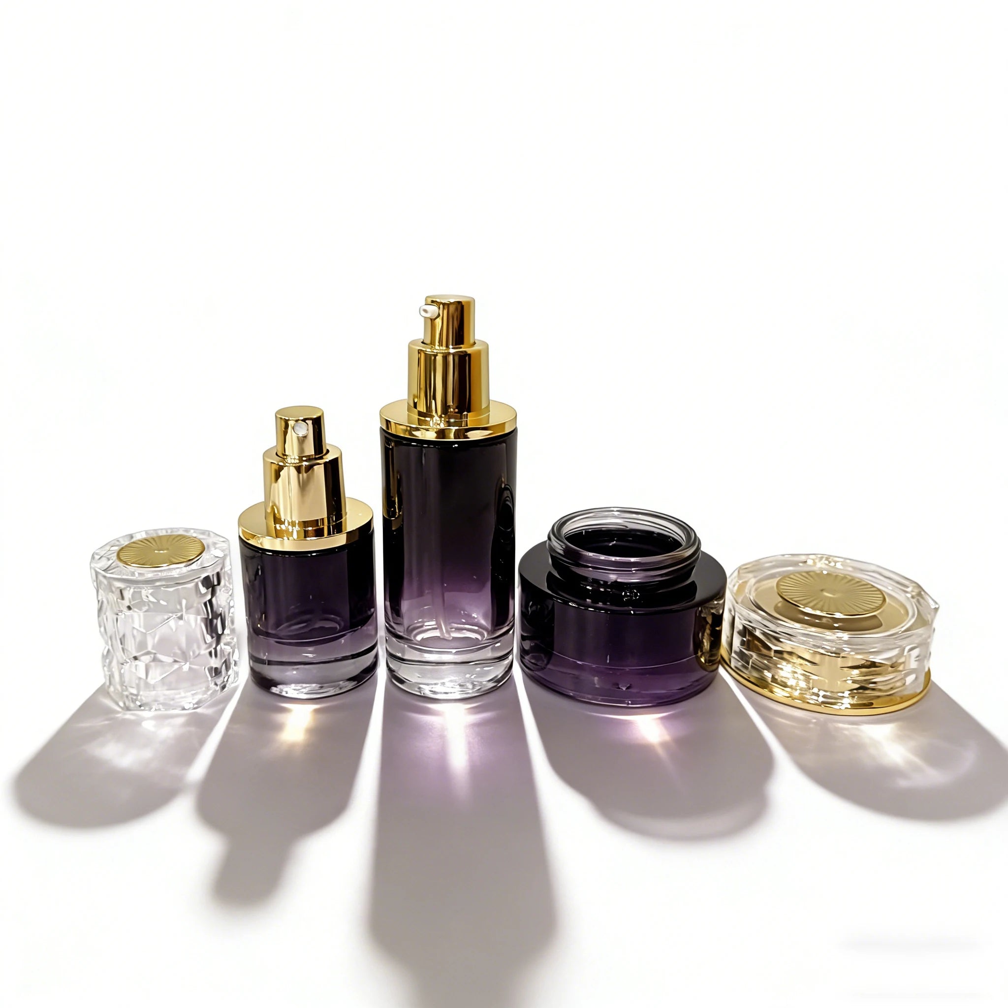 OEM 20ml 30ml 50ml 100ml 120ml Lotion Pump Spray Glass Oil Bottle 30g 50g Face Cream Jar Set for Cosmetic Container - 图片 6