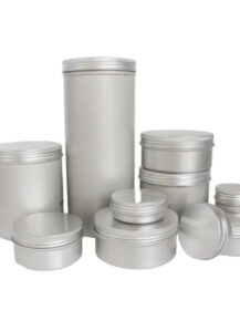 1oz 2oz 3oz 4oz 6oz Metal Round Aluminum Tin Jar Containers with Screw Lid Leak Proof Cosmetic Tins Lip Balm Candle Spice Cream