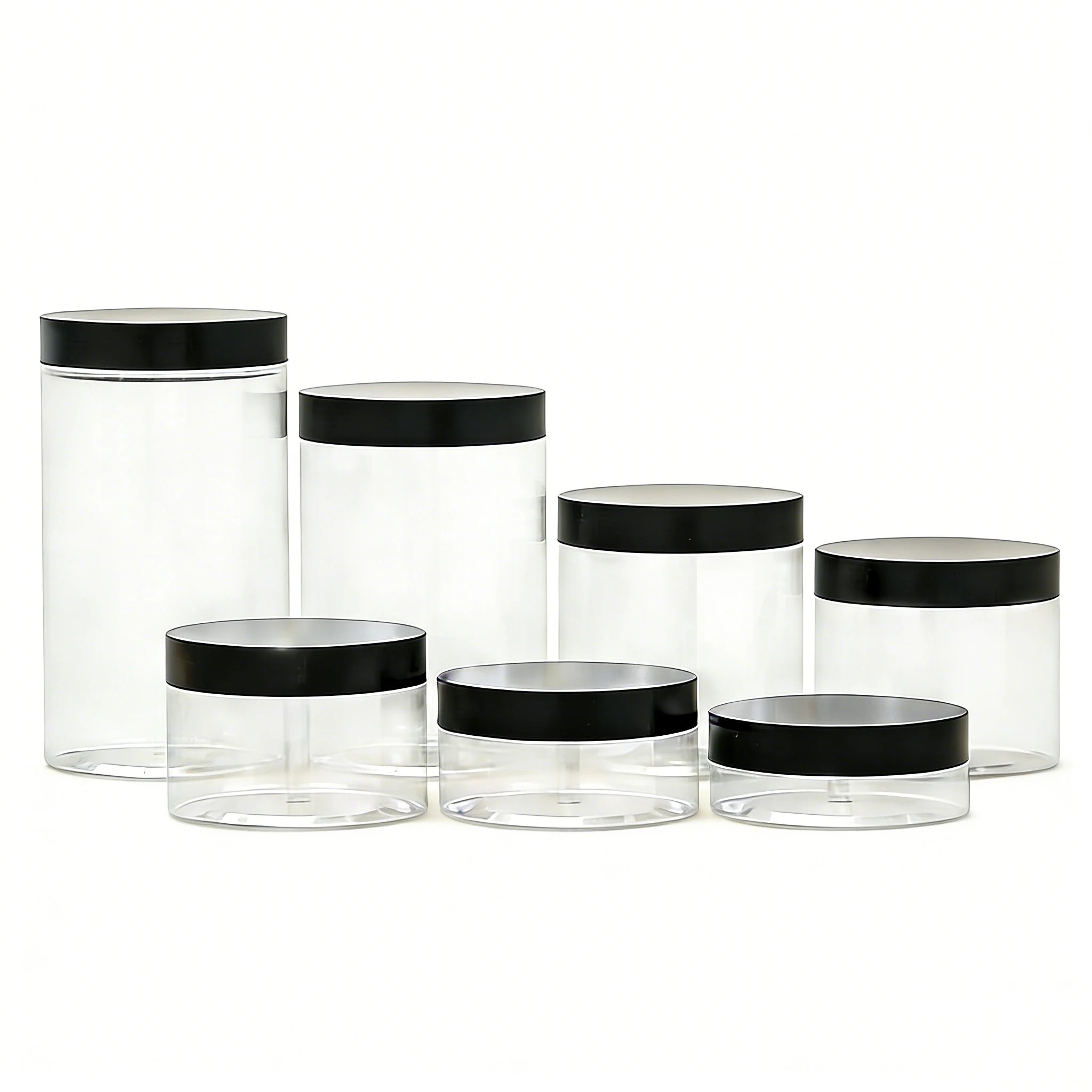 Wholesale Food Storage Container Clear PET Plastic Pickle Jars clear Plastic Spice Jars with Lids C888