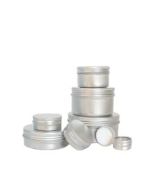 Cosmetic Cream Sample Packaging 50ml Flat Aluminium Tin Silver Aluminum Candle Jar Cosmetic Container 60g Aluminium Jar with Lid