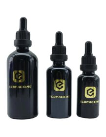 Empty Glass Hair Oil Bottles Packaging 5ml 10ml 15ml 20ml 30ml 50ml 100ml  Black Dropper Bottle