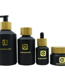 Cosmetic Packaging Oblique Shoulder 30ml 50ml 100ml 120ml Glass Lotion Pump Dropper Cosmetics Bottles and Jars Set