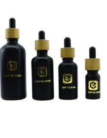 Cosmetic Packaging 5ml 10ml 15ml 20ml 30ml 50ml 100ml Matte Black Essential Oil Glass Dropper Bottle