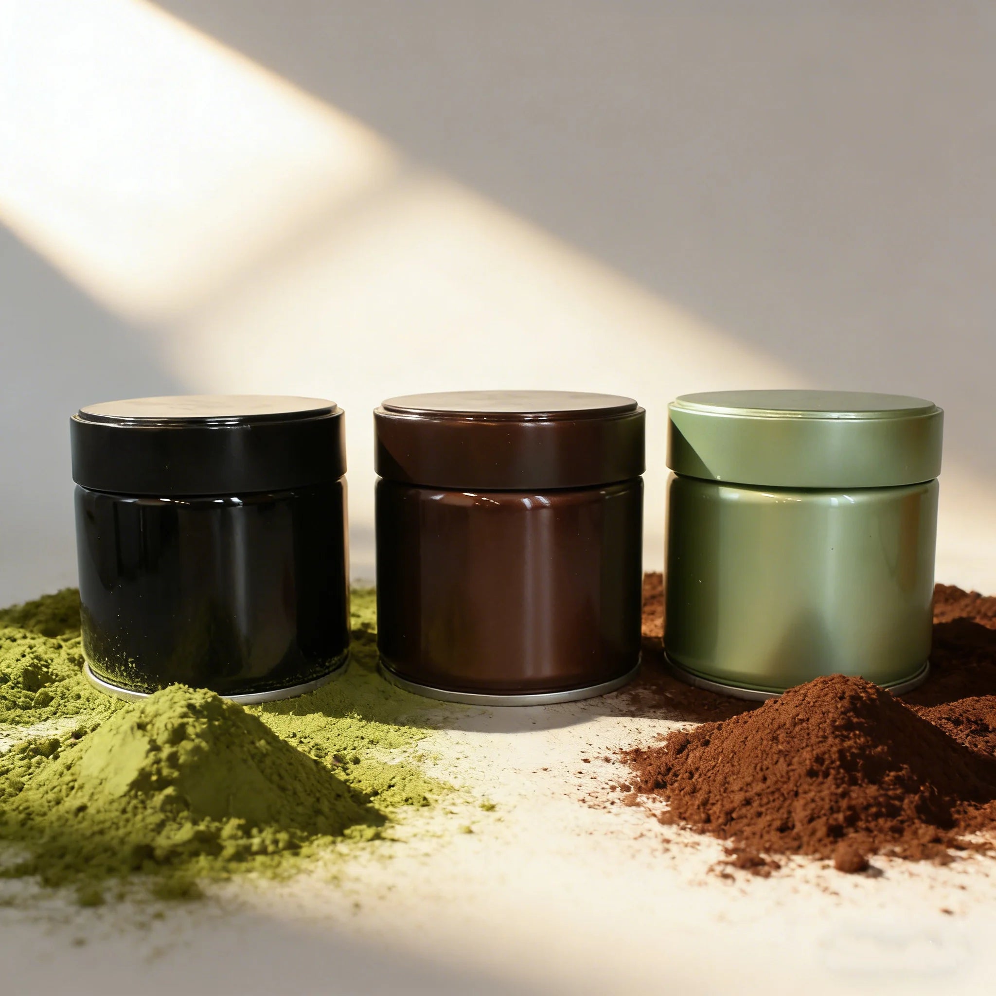 Wholesale Food Grade 30g Matcha Tin Airtight Double Lid Matcha Powder Tin Can Matte Pink Matcha Tea Tin - 图片 5