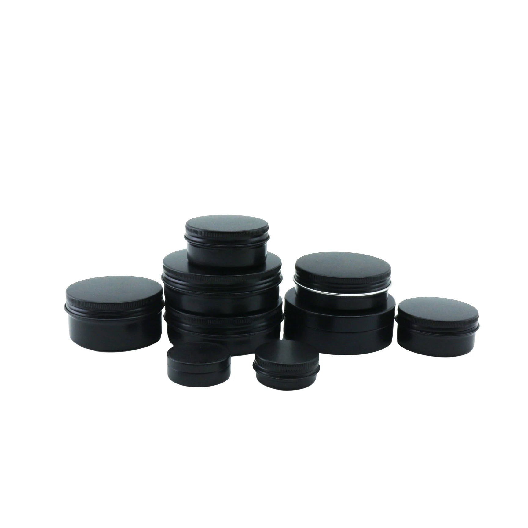 5g 15g 30g 50g 60g 80g Matte Black Custom Round Cosmetic/candle/candy Metal Tins Round Aluminium Tin Boxes/containers/jars - 图片 5