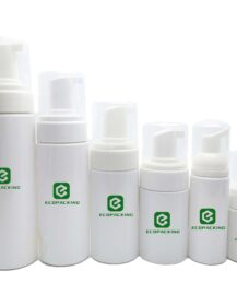 Stocked White 100ml 120ml 150ml 200ml 250ml Plastic Soap Mousse Bottle Foamer Pump Bottles with White Foaming Pump Foam