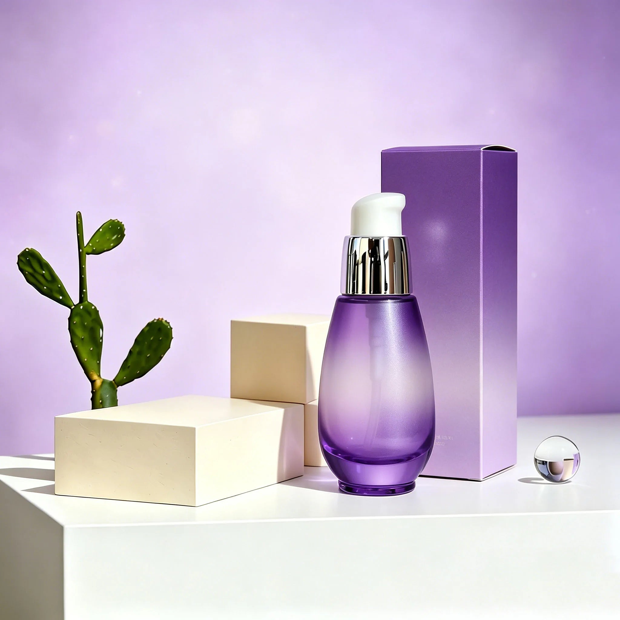 30ml Clear Glass Pump Bottles Empty Refillable Serum Dispenser with Silver Pump for Skincare Cosmetic Packaging - 图片 2
