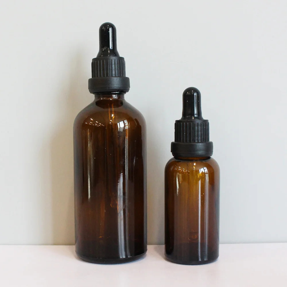 Stock 10ml 15ml 30ml 50ml 100ml Amber Glass Dropper Essential Oil Bottle for Serum - 图片 3