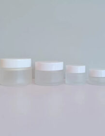 High Quality Travel Frosted 10G 15G 20G 1Oz 30G 50G Glass Empty Skincare Face Cream 5g Small Glass Jars with Lids for Cosmetics