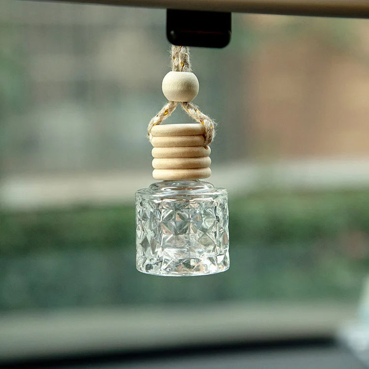 Empty air Freshener Hanging Glass Car Perfume Bottle Diffuser Bottle