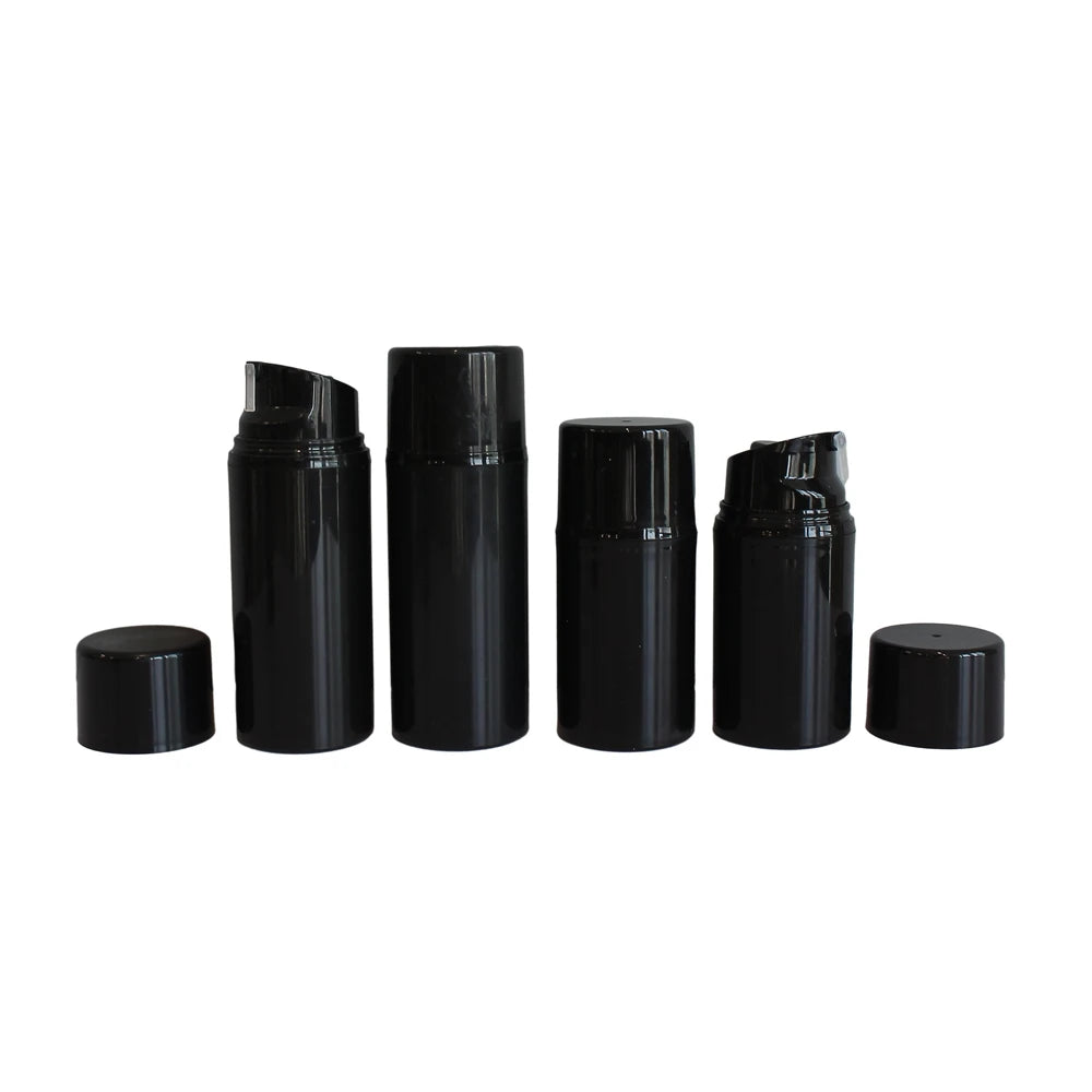 PP Plastic Lotion Pump Bottle Pumps Cosmetic Cream Packaging Black Airless Pump Bottles 30ml 50ml 100ml 120ml 150ml 200ml M888 - 图片 2