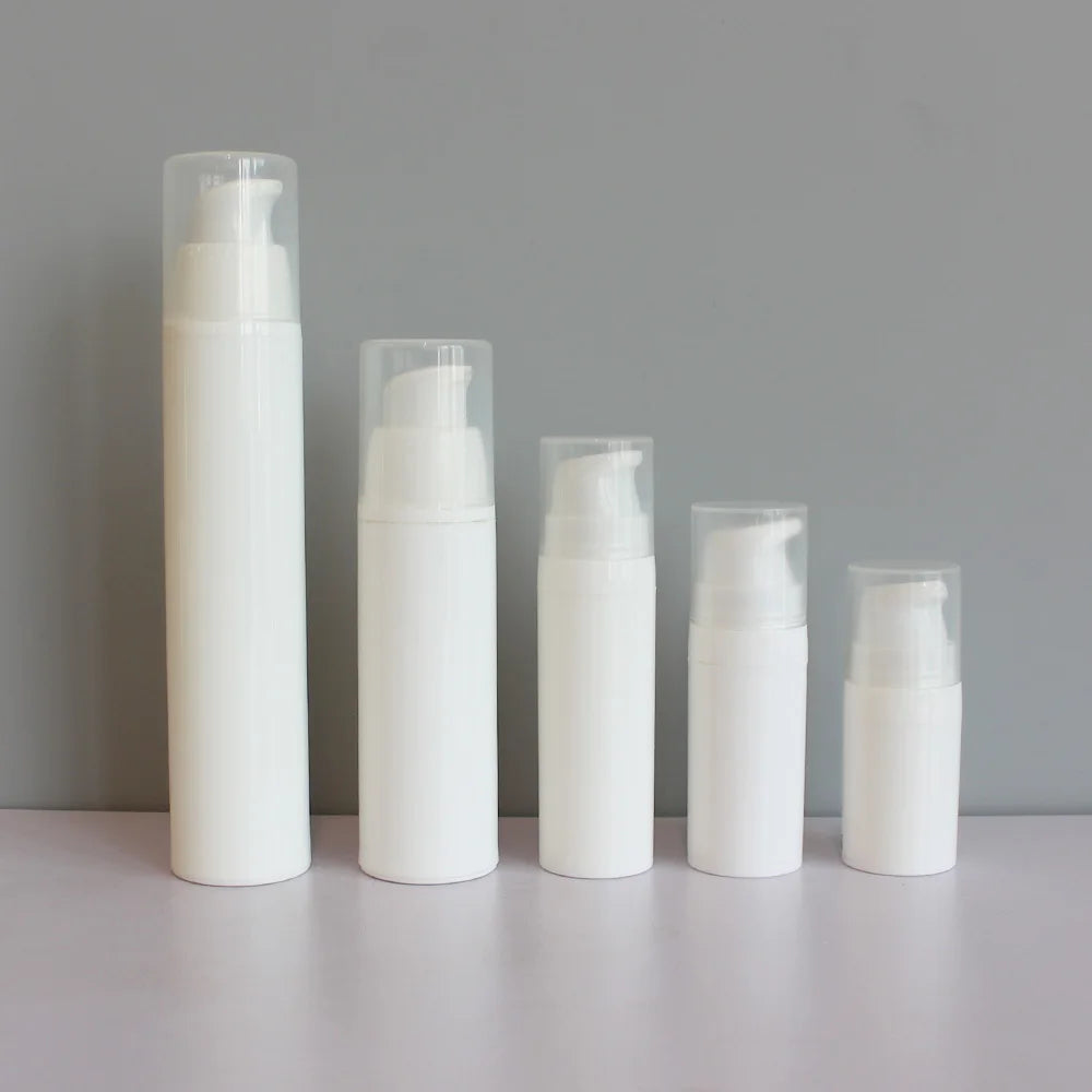 Empty White Lotion Cream PP Plastic 30ml 50ml 80ml 100ml 120ml 150ml Airless Pump Bottles Wholesale M888 - 图片 5