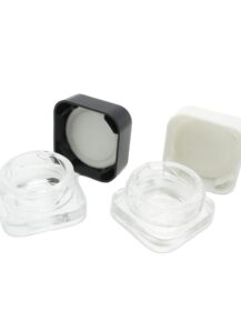 Luxury 3ml 5ml 7ml 9ml Gram Mini Jar Smell Proof Container clear Thick Wall Childproof Small Glass Jar