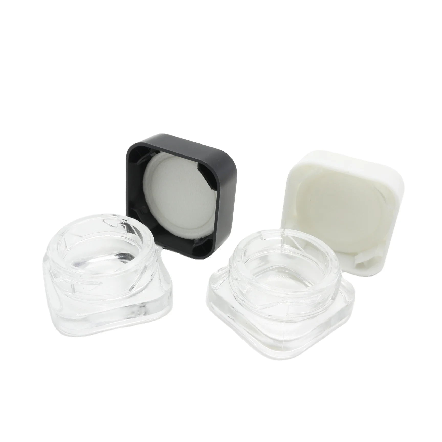 Luxury 3ml 5ml 7ml 9ml Gram Mini Jar Smell Proof Container clear Thick Wall Childproof Small Glass Jar