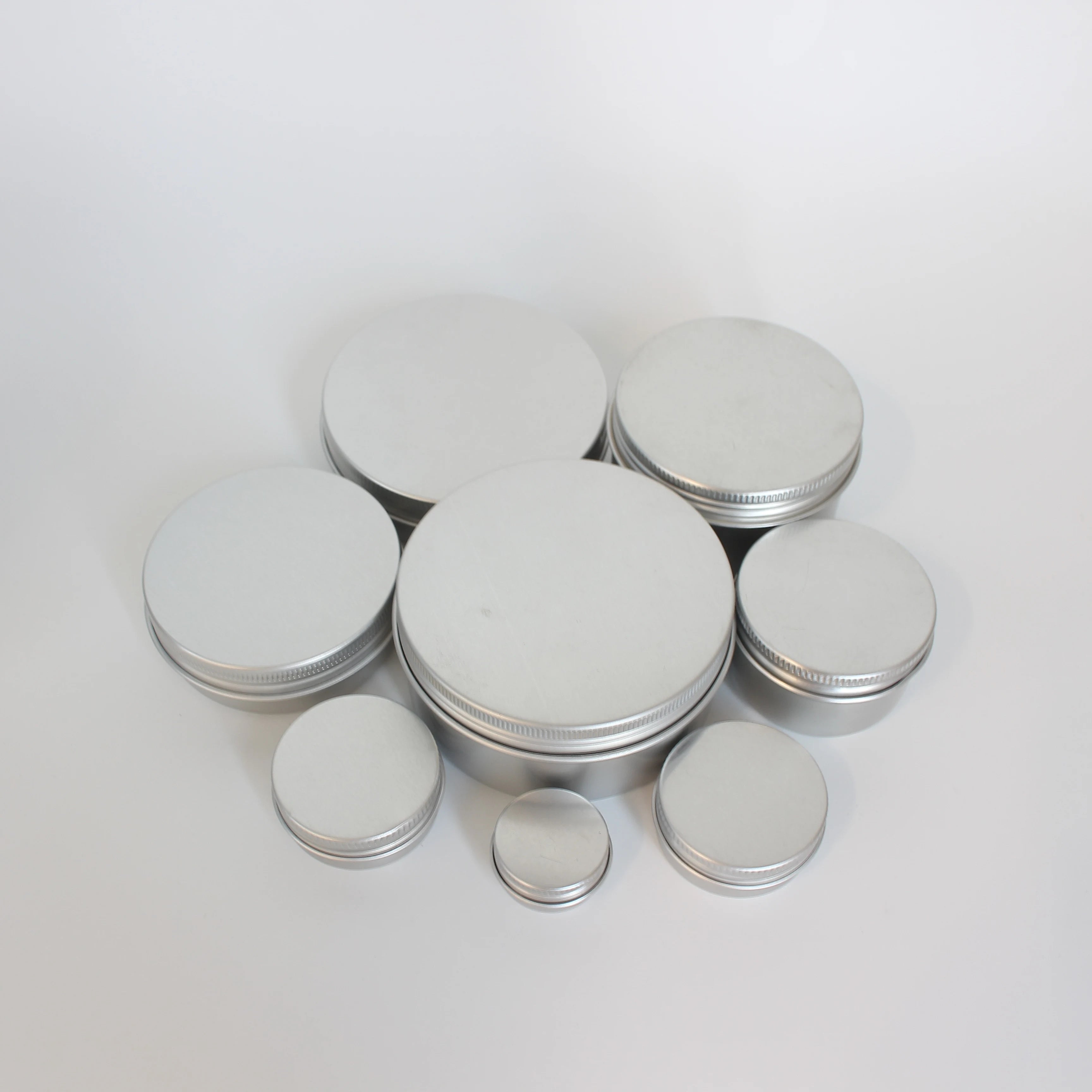 2oz Top Round Silver Storage Jars Metal Aluminum Tin Jar 60 ml Refillable Containers Round Can Aluminium Tins with Screw Lids - 图片 6